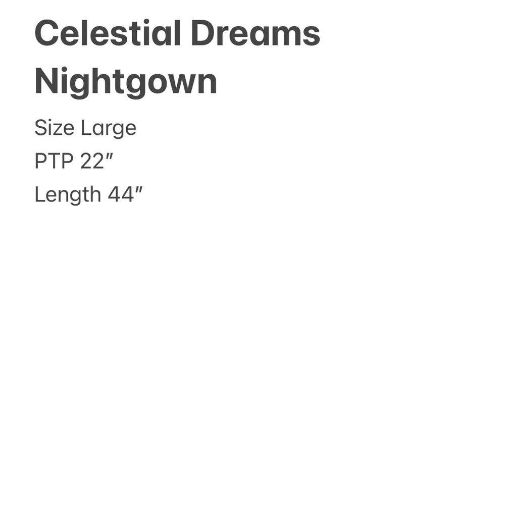 Women’s Celestrial Dreams  Floral Lace Nightgown Pink and Blue 100% Cotton Large - Picture 5 of 5